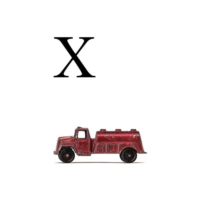 X Water Truck White Letter - Print on Canvas, 101.6 cm H x 66.04 cm W x 1.91 cm D, Wrapped Canvas