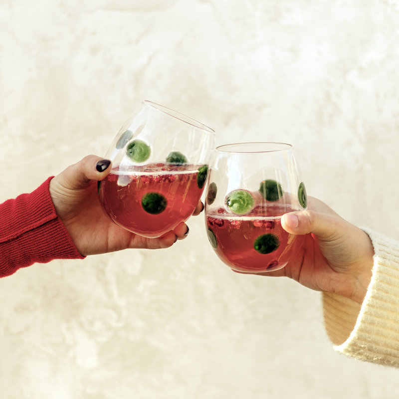Verre à vin sans pied Drop Green