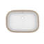 Lavabo encastré rectangulaire en céramique