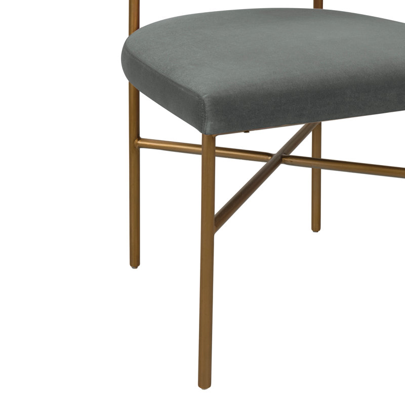 Velvet Side Chair, Gray