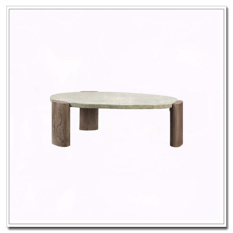 Weathered Grey And Oak Oblong Coffee Table