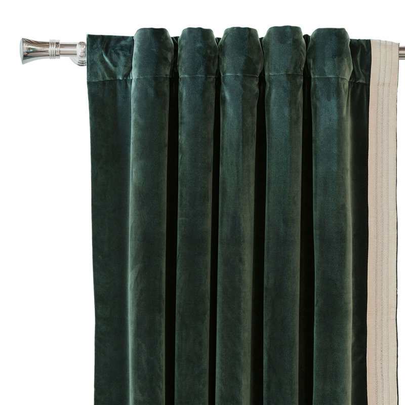 Esmeralda Room Darkening Curtain, 48" W x 84" L, Left