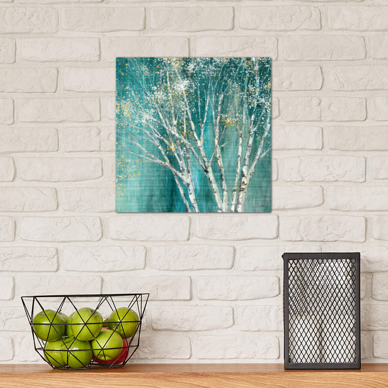 Blue Birch by Julia Purinton - Wrapped Canvas Print