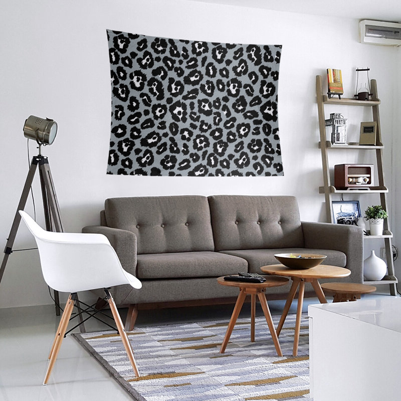 Tapisserie en microfibre de football Las Vegas, Argent/blanc, H 51 po x l 60 po