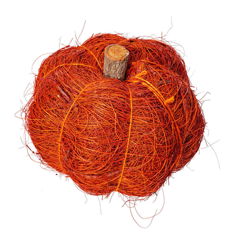 Vickerman Natural Botanicals Dried 2.5-3 inch Hand Crafted Coconut Coir Pumpkin. 24 pumpkins in a bag. 12 pieces of 2.5 inch pumpkins and 12 pieces of 3 inch pumpkins.