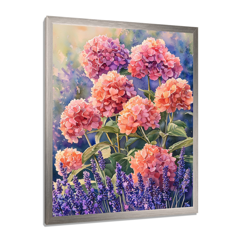 Shannen - Floral Wall Art, Silver, H 32 po x l 24 po, Reproduction encadrée d'une seule photo