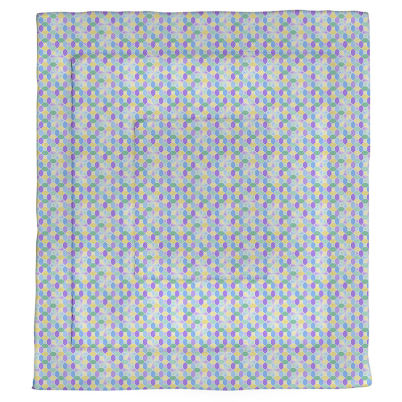 Édredon réversible simple Katelyn Elizabeth Shiba Inu, Édredon simple, Mauve / bleu