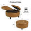 Repose-pieds rond avec rangement et plateau relevable-602777108