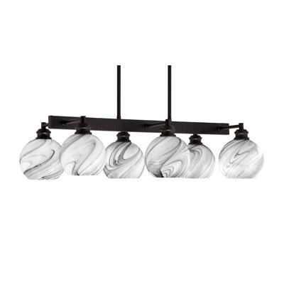 Barre d'éclairage 6 lumières avec verre 5,75 po Edge