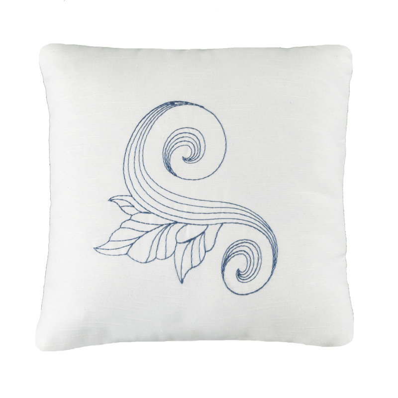 Savannah Embroidered Reversible Throw Pillow