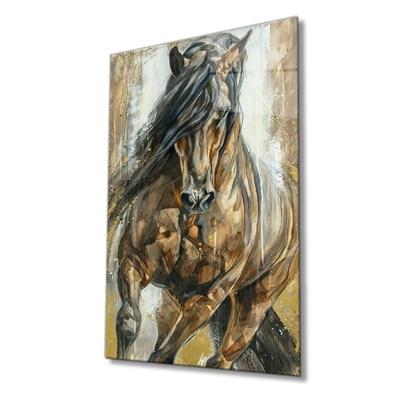 Élégante peinture décorative en verre trempé 18,1 po x 28,3 po | 100% verre trempé, épaisseur: 0,16 pouce | Superbe œuvre d'art pour la décoration intérieure, le salon et les espaces de bureau, durable et facile à nettoyer