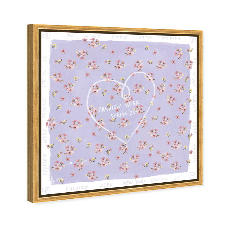Lilac Spring Fashion Print by Oliver Gal, 21"H x 21"W, Gold Floater Frame