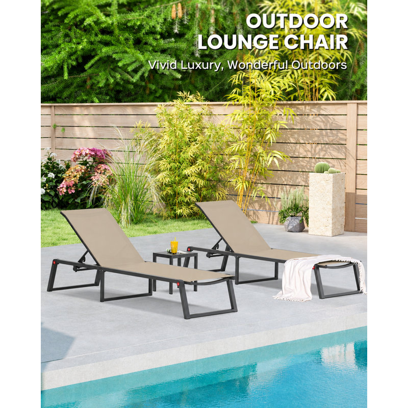 Outdoor Chaise Lounge Set