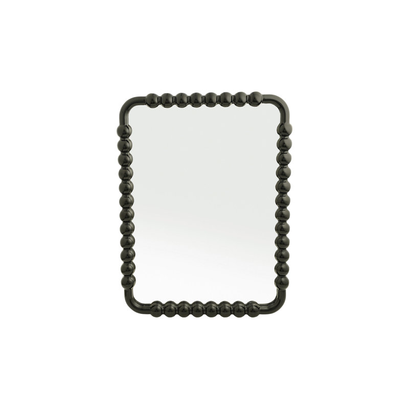 Miroir mural avec cadre en résine et accents de bois récupéré