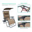 Chaise pliante Otis avec parasol et plateau pour boissons-1430305947