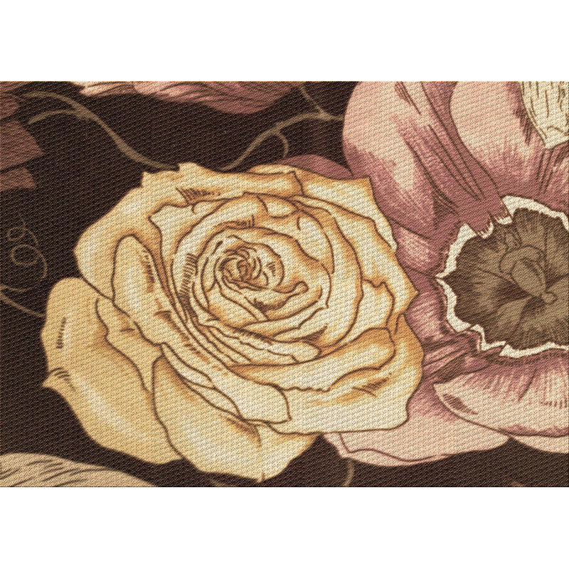 Floral Indoor Rug, Rectangle 2' x 4'
