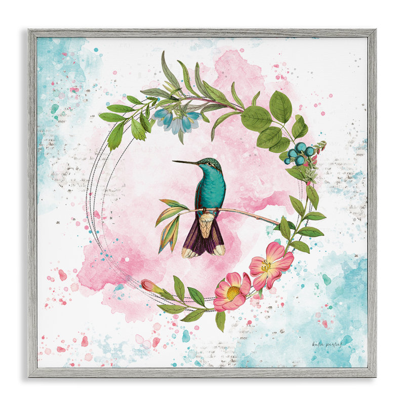  Couronne de colibri délicate, estampe numérique par Katie pertiet, H 17 po x l 17 po, Estampe numérique Farmhouse