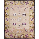 Hand Knotted Wool Floral Area Rug
