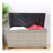 Wicker Patio Furniture Storage Box (Grey )