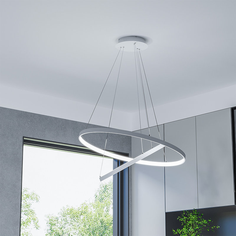2 - Light White LED Unique/Statement Pendant