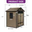6x4.4 Ft Resin Storage Shed With Fence-style And Side Windows-115443753