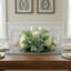 Candleholder Centerpiece with Hydrangeas, Lamb's Ear and Berries