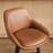 Janayshia Modern Industrial Swivel Upholstered 25.6'' Faux Leather Counter Stool with Metal Frame-1484961770-1524620432