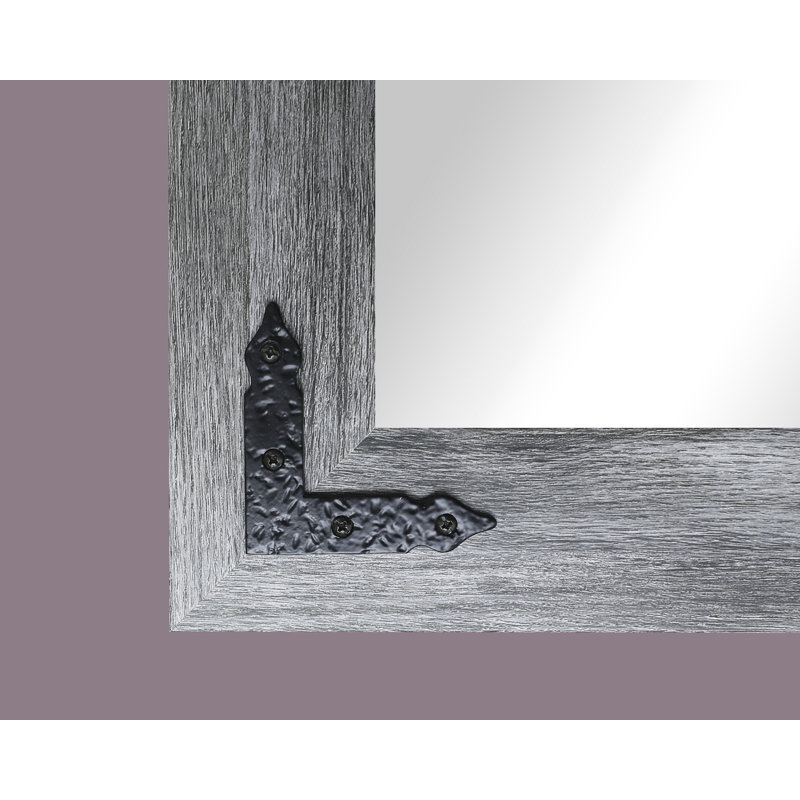 Neace Flat Mirror, 32" H x 66" W, Gray