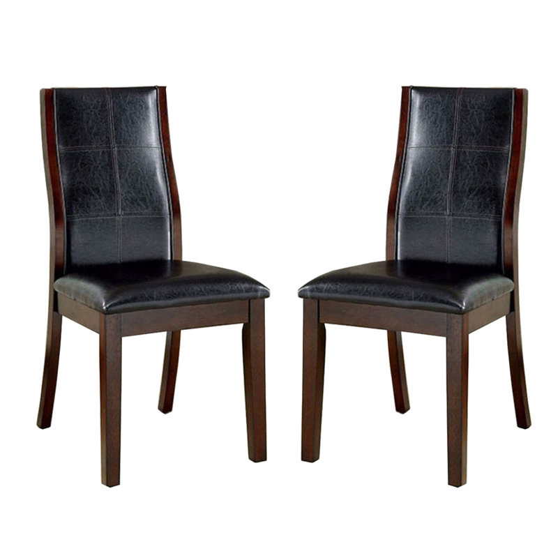 Ensemble de 2 chaises de salle à manger en similicuir