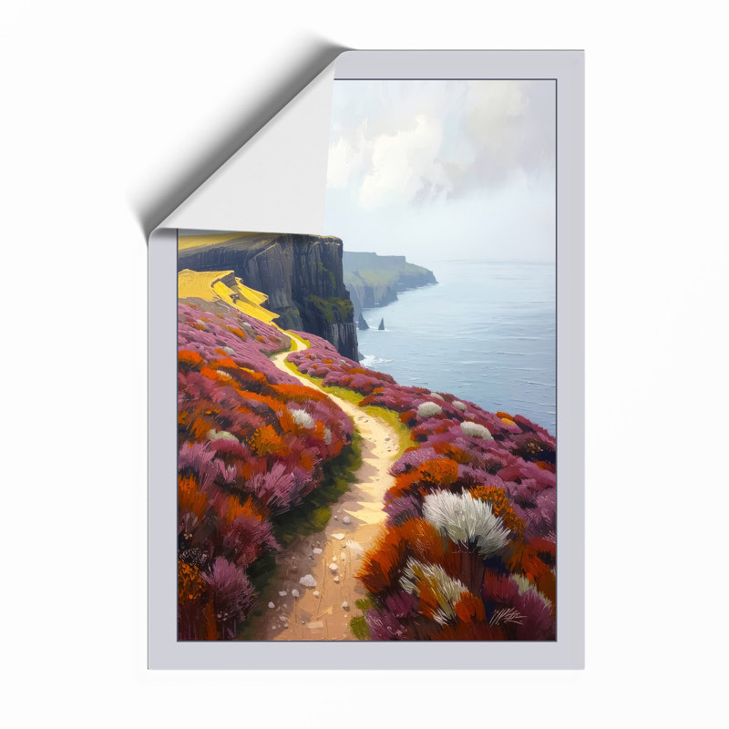 Path to Cliffs Coastal - Framed Print, Unframed, A2 - 59.4 x 42.0 cm
