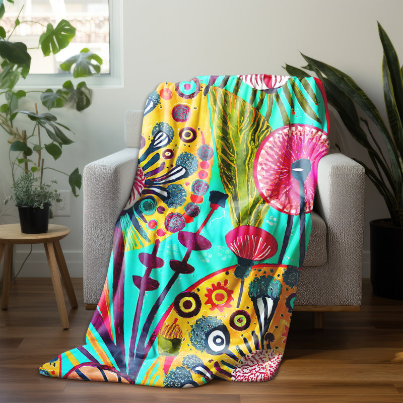 Throw Blanket, 80" L x 68" W