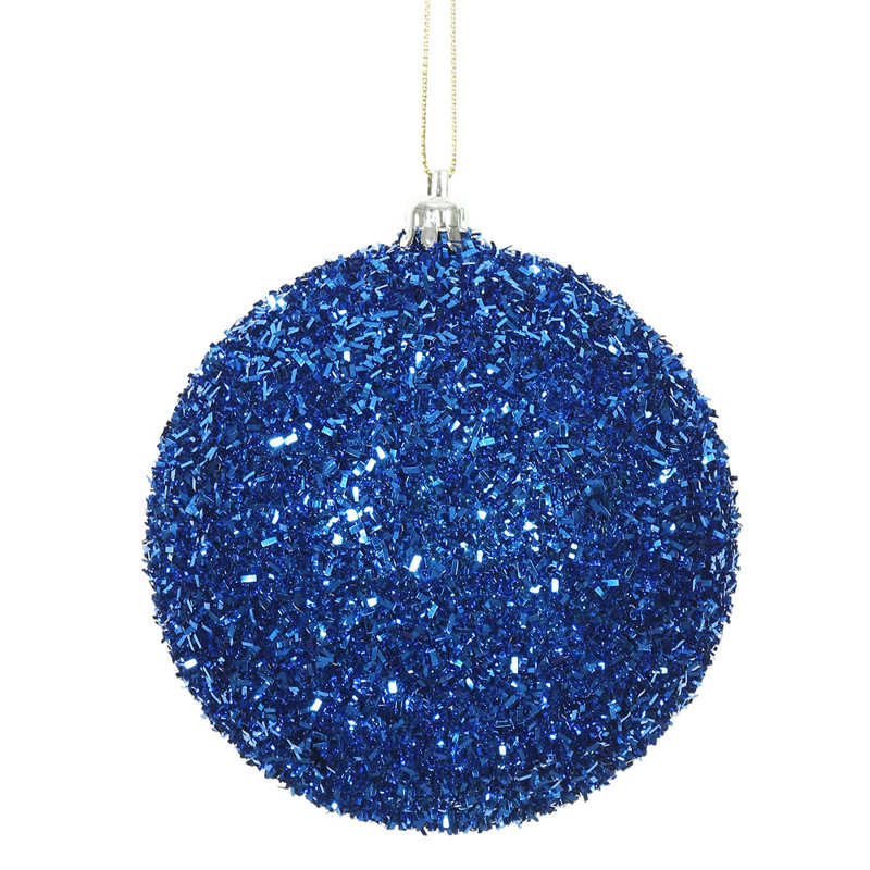 Ornement boule Tinsel, Bleu