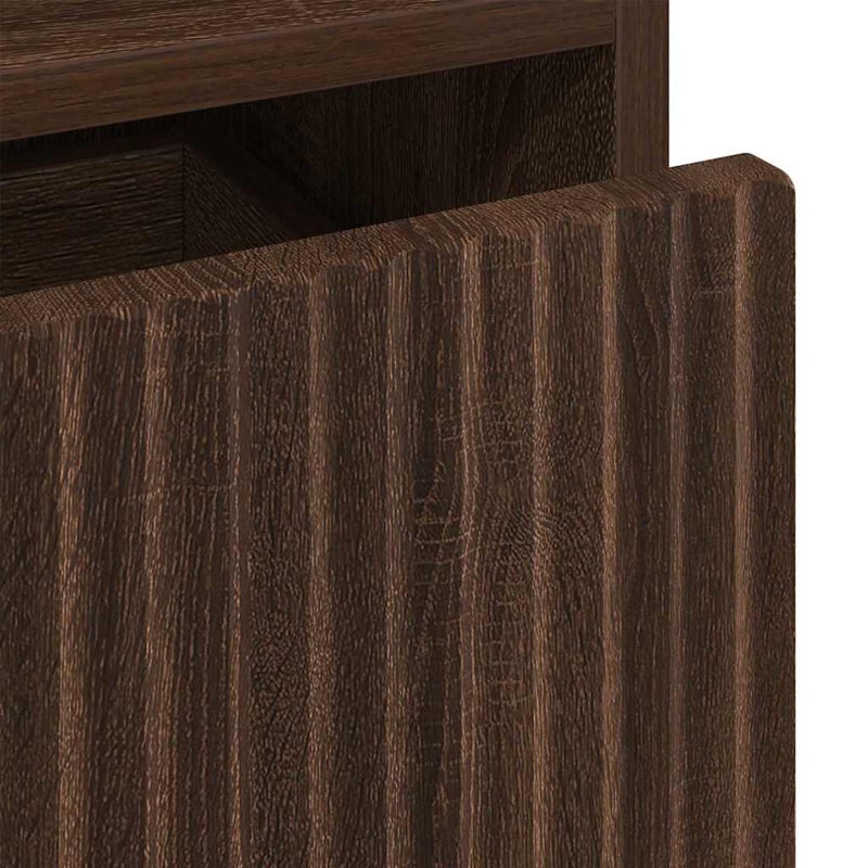 Bedside Table , Brown Oak