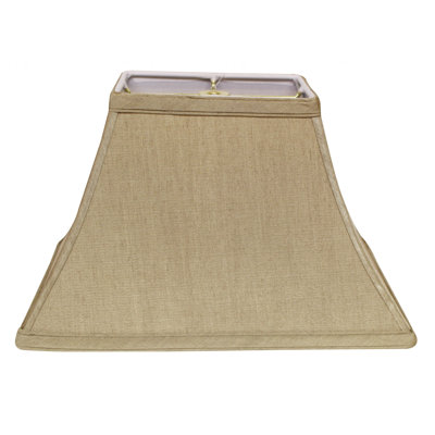 12" Pale Brown Rectangle Bell No Slub Lampshade