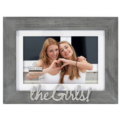 Gray Wood Embossed Picture Frame