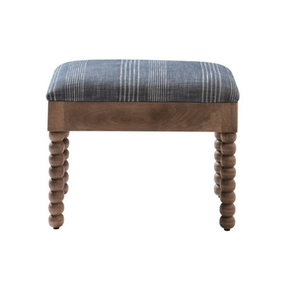 Artisan 18"H Upholstered Stool with Wooden Legs