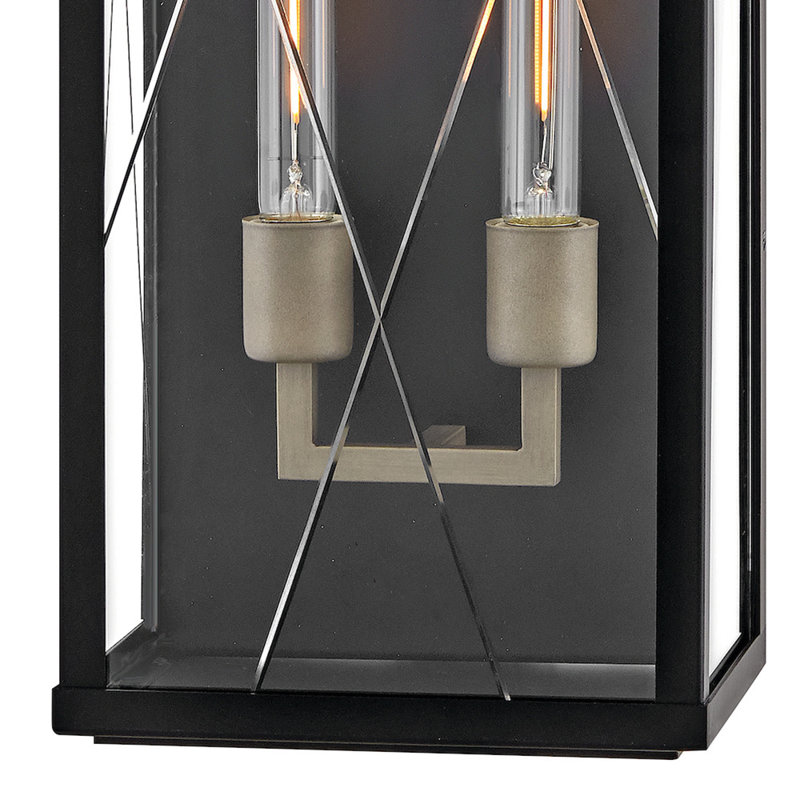 Monte Wall Mount Aluminum Outdoor Lantern - Adjustable Height