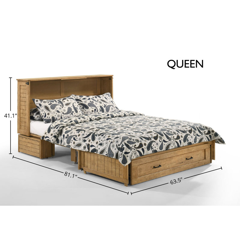 Poppy Solid Wood Murphy Storage Bed