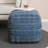 Yinka 18"H Two-Tone Striped Cotton Pouf Ottoman-416779053