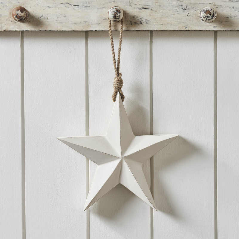 Ornement en forme d'étoile festive, Blanc