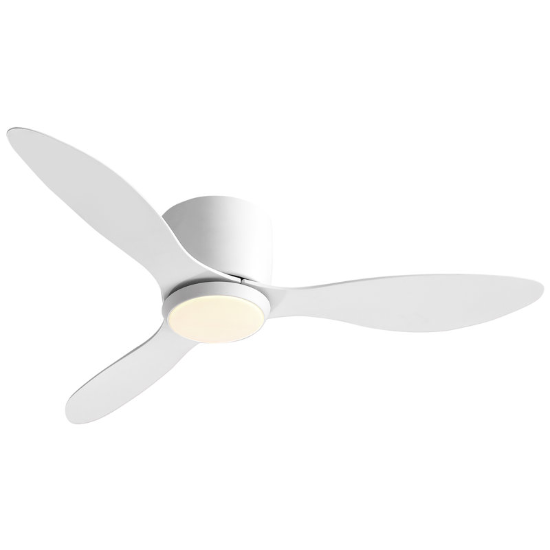 Jamarreon 42''/52'' Flush Mount Dimmable Ceiling Fan with LED Lights and Remote Control, 42''