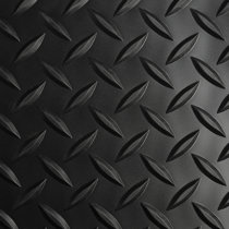 Rubber-Cal Diamond-Plate Rubber Flooring Rolls Rubber-Cal, Inc. 48'' W x  24'' L Garage Flooring Roll in Black