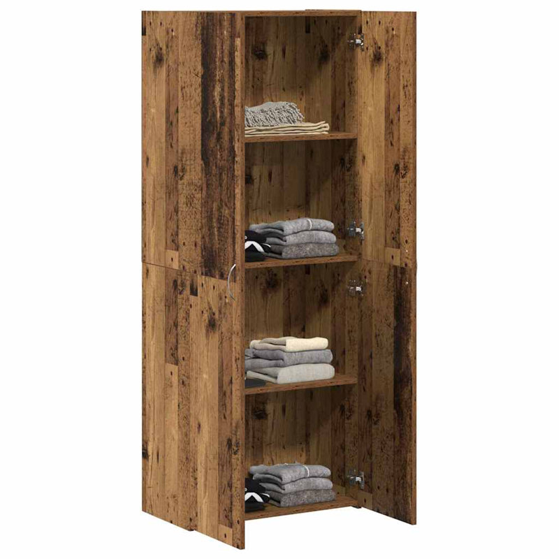 60cm Wide File Cabinet, Brown Oak