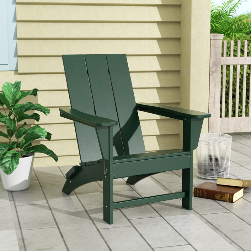 Chaise Adirondack pliante en plastique PEHD Joubert, Vert foncé