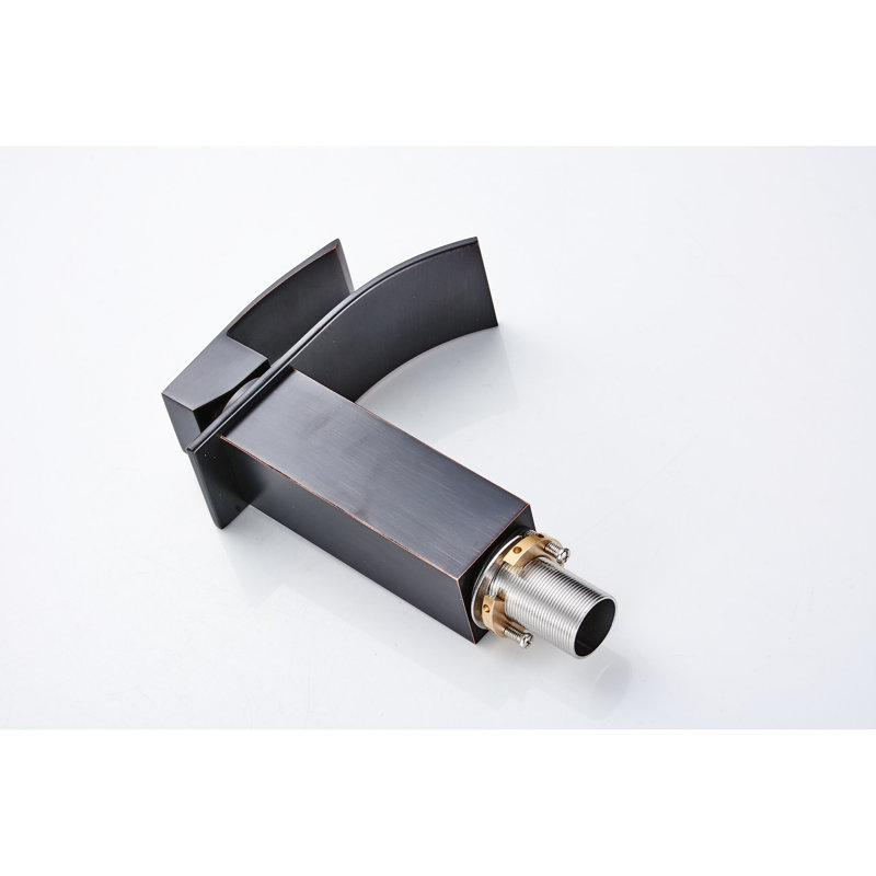 Contemporary Bathroom Sink Faucet - 1 Hole With Cartridge Valve, Bronze Single Vanity Basin To Rust Finish,