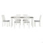 Ensemble de table de salle à manger 7 pièces de style rétro avec table extensible et 6 chaises rembourrées-1920957318