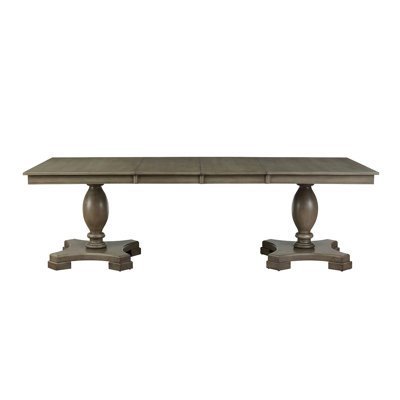 Rectangular Wooden Dining Table In Gray Oak Finish