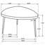 Table basse triangulaire noire en bois massif-1431245491