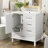 Contemporary Bathroom Vanity Cabinet With Sink, 1 Soft Closing Door And 3 Drawers-867726478