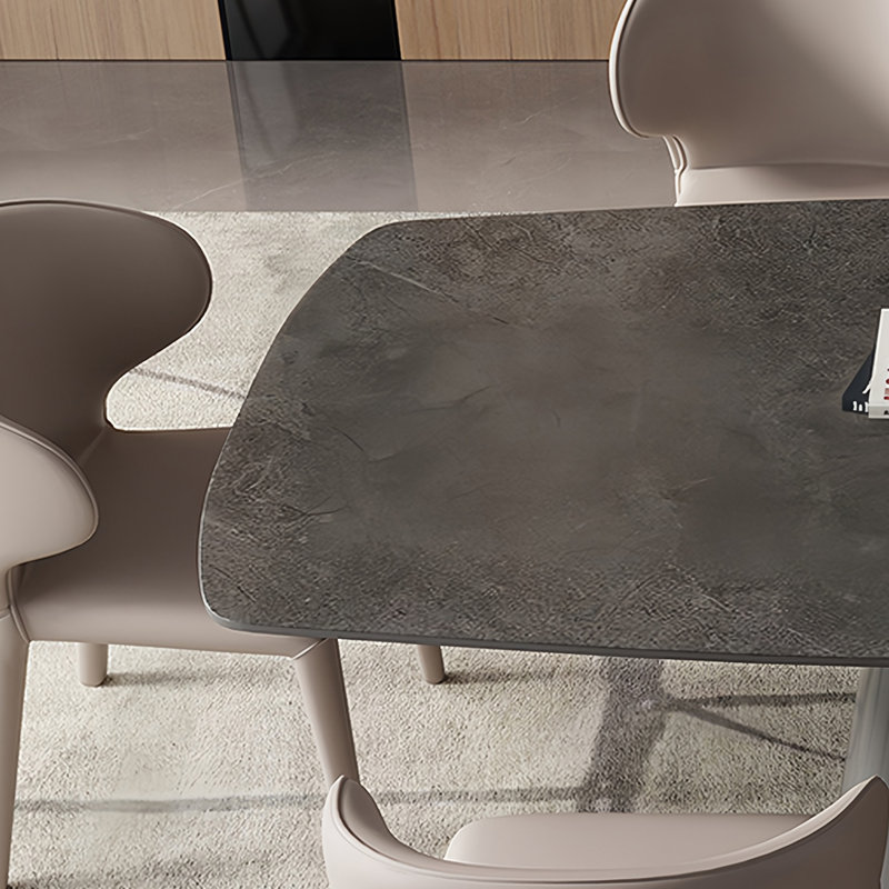 Table et chaises de salle à manger de style moderne et léger, H 29,5 po x L 70,8 po x l 35,4 po